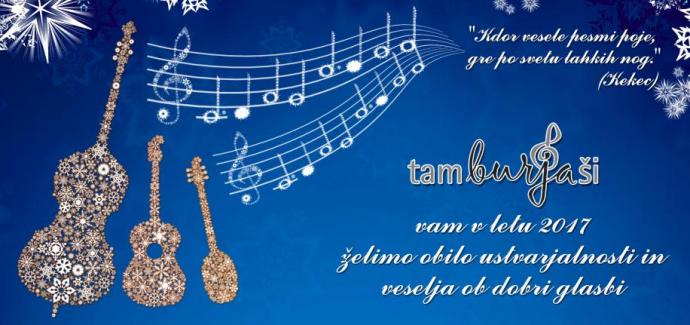 tamburjaši novoletna čestitka 2017 tamburice